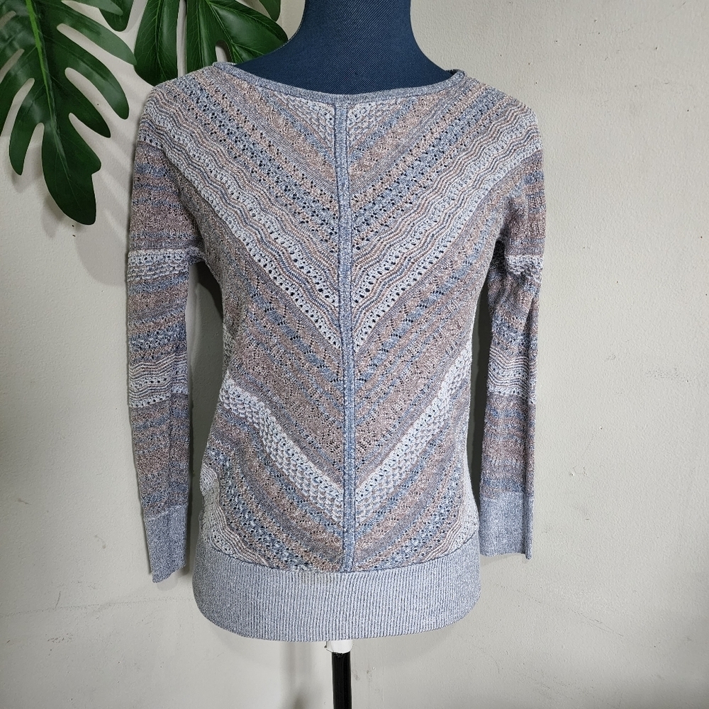 White House Black Market Metallic Boatneck Sweater